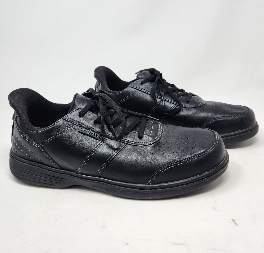 Orthofeet Pierre Walking Shoes Sz 12 Medium Black 20218 Hands Free Slip Comfort